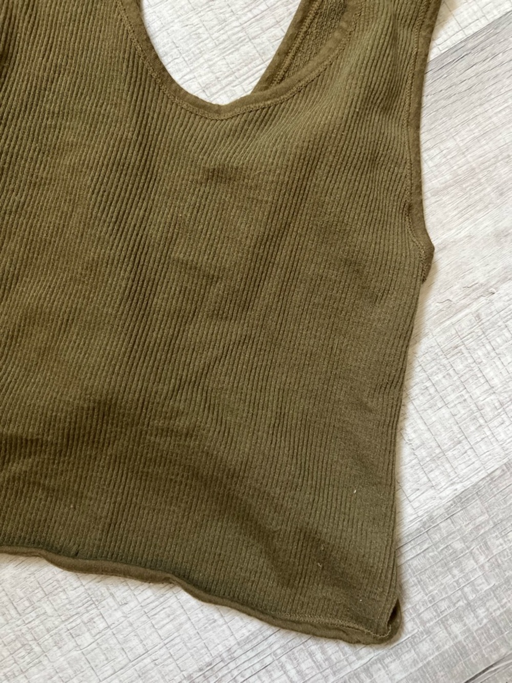 UO Out From Under Wrap It Up Seamless Reversible Bra Top Ribbed Army Green XS/S - Picture 9 of 13